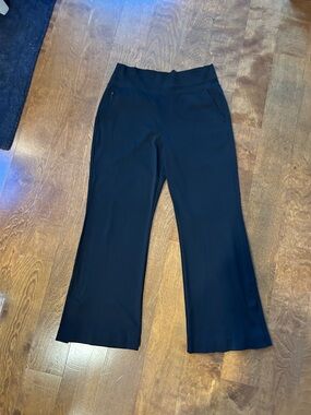 Athleta Black Wide-Leg Venice Pull-On Pants high waist